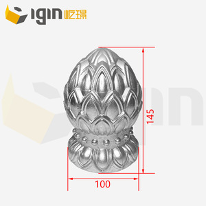 Colonne d'escalier en aluminium Dragon et Phénix Lotus Head 6063T5 style chinois pour rampes et portails de cour - Product Image 4