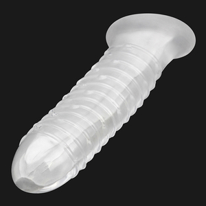 Anello per Pene in TPE Bianco 100% Impermeabile, Allungante e Ispessente, con Funzione Blocca-Sperma, Estensore per Dildo - Product Image 2
