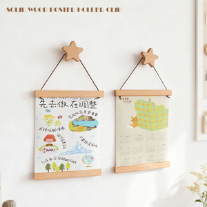 Clip magnétique en <span class=keywords><strong>bois</strong></span> pour <span class=keywords><strong>affiche</strong></span>, forme rectangulaire, pour décoration murale de calendrier, couleur personnalisée, support en toile pour affichage mural - Product Image 4