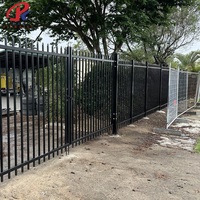 Valla de Seguridad de Hierro con Recubrimiento en Polvo de Alta Calidad, 8 Pies de Alto, Fácil de Ensamblar, Resistente a la Oxidación, para Uso en Exteriores, Hogares y Escuelas