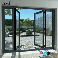 Puertas Francesas de Aluminio y Vidrio Personalizadas para Exterior e Interior, Puerta Doble de Entrada Insonorizada Negra para Casa