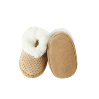 Ensemble cadeau pour nouveau-né en acrylique tricoté, 3 pièces, comprenant un bonnet en cachemire, une écharpe et des chaussons