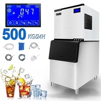 Máquina comercial para hacer hielo en cubos de 150kg-500kg con compresor Emerson Venta directa para café Hotel Factory Bar Uso