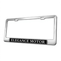 Cadre de plaque d'immatriculation de moto et de voiture en acier inoxydable standard, anti-rouille, personnalisé, marque FENGYUNJIA, modèle FZ-3, vente en gros
