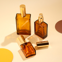 Vente en gros de flacons de parfum en verre résistant aux hautes températures de qualité supérieure, 30/50/100 ml, écologiques, rechargeables, vides, pour cosmétiques et huiles