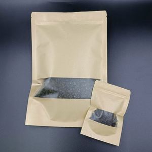 Sacs en papier kraft à fond plat personnalisés en gros, design autoportant en carton ivoire avec fenêtre, matériaux recyclés pour vêtements - Product Image 4