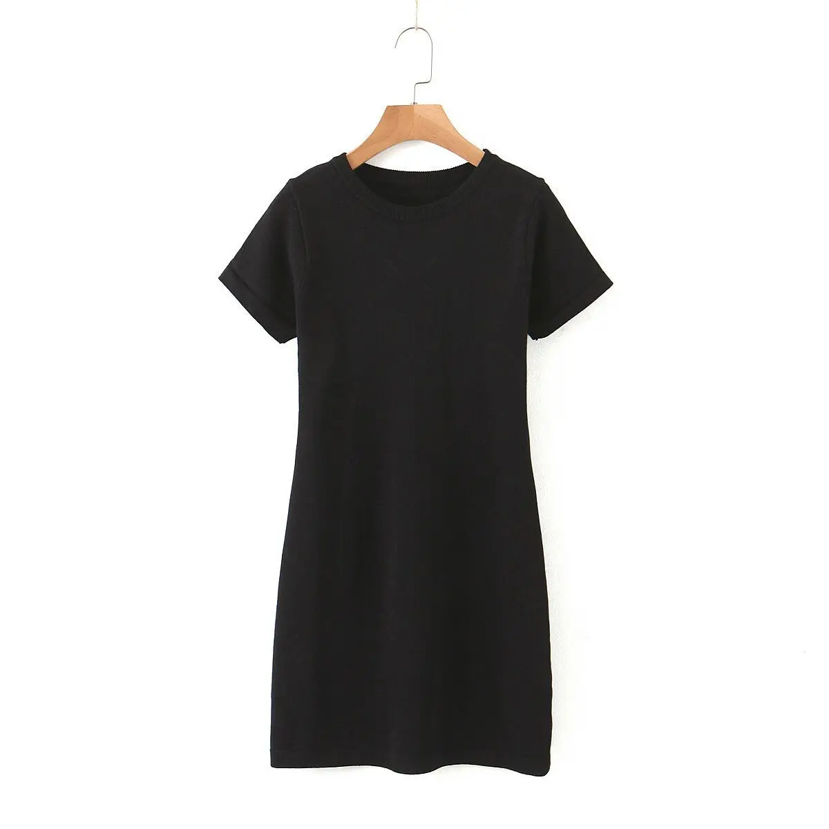 卸売綿100% 半袖Tシャツドレス女性夏高品質クルーネックプリントドレスレディース空白の睡眠ドレス