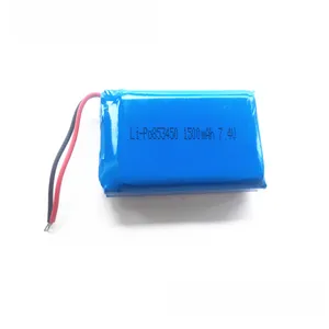 Rechargeable 2s lipo battery pack 853450 7.4v 1500mah rc helicopter battery for uav