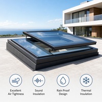 Fenêtre de toit automatique OPPGATE, cadre en alliage d'aluminium, double vitrage Low-E, isolation thermique, garantie 5 ans, OEM personnalisé