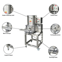 Machine automatique de fabrication de galettes de hamburgers, machine de fabrication de galettes de viande de bœuf/poulet/McNuggets pour produits carnés