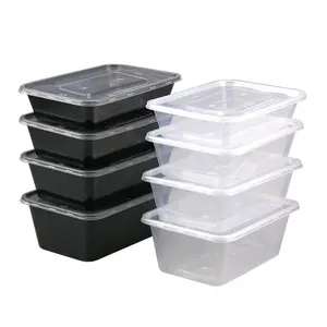 Plastic Wegwerp Magnetron Veilig Snelle Voedsel Maaltijd Prep Container Pp Takeaway Voedsel Verpakking Lunch Dozen