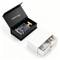 Boîte à parfum magnétique à couvercle rabattable, faite à la main, en couleur unie, gaufrée, de luxe, 30/50/100 ml, boîte vide, plusieurs tailles, emballage cadeau pour parfum