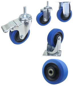 <span class=keywords><strong>3</strong></span> "4" 5 "2 ruote in gomma con freno silenzioso ruota universale pesante trascinamento a mano piatta ruote carrozza ristorante - Product Image 3