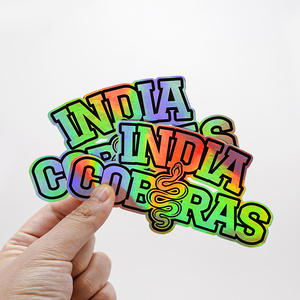 Pegatinas Holográficas Personalizadas, Adhesivas, Impermeables, con Logotipo, Mini Pegatinas Decorativas Animadas para Laptop - Product Image 4