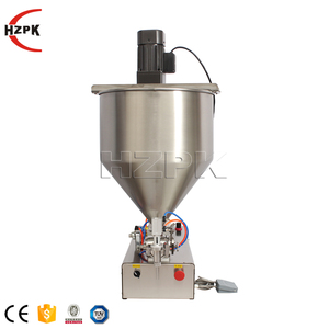 HZPK China Máquina de llenado semiautomática de líquidos y pastas con calentador y mezclador para aceite de ensalada, miel y fluidos de alta viscosidad 40L - Product Image 3