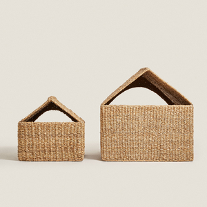 HUANGTU-PH04 אחרים עץ חיצוני מוצר/ריהוט לחתול/כלב לחיות מחמד כלוב בית ארוג seagrass קש לחיות מחמד כלוב בית - Product Image 6