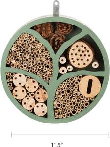 บ้าน<span class=keywords><strong>แมลง</strong></span>ไม้ขนาด 11 นิ้ว หลายช่องสำหรับสัตว์ในสวนกลางแจ้ง ตกแต่งสวนเป็นโรงแรมแมลงสำหรับผึ้งและผีเสื้อ พร้อมโลโก้สีตามสั่ง - Product Image 5