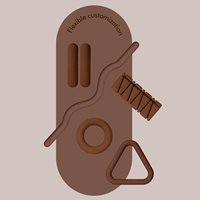 Kit de Pilates personnalisé pour femmes, couleur chocolat, écologique, antidérapant, avec haltères en silicone, barre ondulée, poids pour chevilles et tapis de yoga