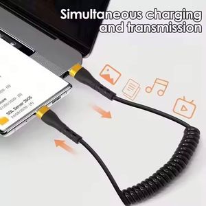 High Quality <b>Usb</b>-c Cable 120W Type C to Type C Charger Cable Spring Cables for Phone15 16 Series - Product Image 6