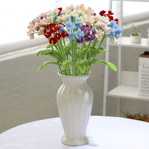 Forget Me Not Crochet <b>Flower</b> Gifts Handmade <b>Artificial</b> <b>Flowers</b> Elegant Knitted <b>Flowers</b> for Birthday Wedding Present Home Decor - Product Image 2