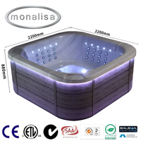 Centre de bien-être familial, spa extérieur polyvalent pour 8 personnes avec hydromassage, jets d'air et système d'hydrothérapie complet.