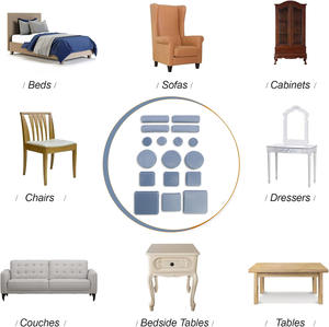 Patins antidérapants silencieux pour pieds de table et de chaise, patins de protection mobiles robustes pour meubles, rehausseurs de hauteur, patins coulissants en PTFE pour sols - Product Image 4