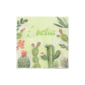 Cactus Napkins 330mm Disposable Paper Towels For Themed Party Use - Product Image 4