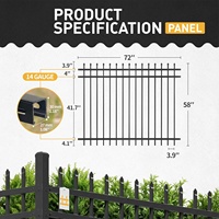 Clôture de jardin en acier galvanisé résistante à la rouille et à faible entretien la plus vendue