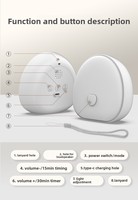Haut-parleur de thérapie par la lumière Chroma Sound Sleep Pod 2026 avec 10 morceaux, rechargeable, portable, apaisant émotionnel, machine à bruit blanc