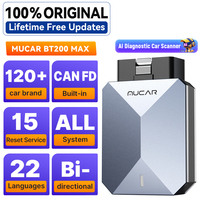 Escáner OBD2 Bluetooth MUCAR BT200 MAX con Diagnóstico Inteligente por IA, Más de 15 Funciones de Reinicio, Control Bidireccional, Herramienta de Diagnóstico Completo del Sistema