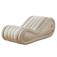 Canapé-lit gonflable multifonctionnel moderne avec remplissage automatique au gaz, chaise Willow et conception pour deux personnes, idéal pour l'hôtellerie