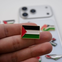 Badges personnalisés modernes en métal émaillé souple avec drapeaux palestiniens pour vêtements et sacs