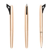 Stylos métalliques originaux sur le thème de l'aviation avec logo imprimé au design créatif, empiètement d'avion, largeur d'écriture de 0,7 mm pour les hôtesesses de l'air