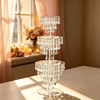 Support à gâteau tendance personnalisé en cristal en forme de feuille d'érable, style influenceur, pour la décoration de table de desserts lors de mariages et de fêtes