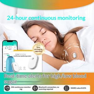 Moniteur dynamique <span class=keywords><strong>de</strong></span> <span class=keywords><strong>glycémie</strong></span>, <span class=keywords><strong>capteur</strong></span> CGM, suivi <span class=keywords><strong>continu</strong></span> du glucose sur 24 heures, application <span class=keywords><strong>de</strong></span> suivi des données, système <span class=keywords><strong>de</strong></span> surveillance continue du glucose - Product Image 2