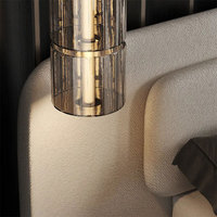 Meubles de chambre à coucher luxueux, cadre de lit en tissu velours, taille Queen ou King, lit rembourré moderne et élégant pour la maison