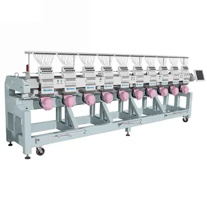 Tela de correas de parche bordado 12 18 24 máquinas de coser de chenilla de cabeza y precio de máquina de bordar en La India para la venta