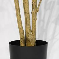 Arbre d'hibiscus artificiel de 150 cm, fleurs rouges, plante artificielle en pot pour la décoration de la maison, du jardin, du patio, intérieur et extérieur