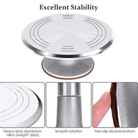 Kit de décoration de gâteaux professionnel en métal écologique de 35 pièces avec plateau tournant, embouts à glaçage et grattoirs