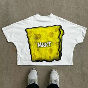 เสื้อยืดแฟชั่น Boxy รุ่นสั้นสำหรับผู้ชายเสื้อคอตตอน100% พิมพ์ลายกราฟิกเสื้อผ้าแนวสตรีทเสื้อ Y2K สุดหรูคุณภาพสูง - Product Image 6