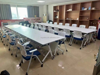 Table de formation rectangulaire chaises de bureau d'école collège étudiants table d'étude pliable à roues amovibles