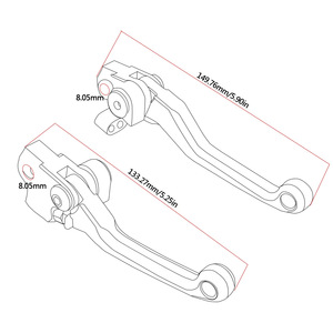 Échantillon Gratuit - Leviers d'embrayage et de frein CNC pivotants de qualité supérieure FonsenX pour <span class=keywords><strong>Honda</strong></span> <span class=keywords><strong>XR</strong></span> 250 400 <span class=keywords><strong>R</strong></span> CR 80 85 <span class=keywords><strong>125</strong></span> 250 <span class=keywords><strong>R</strong></span> CRF150 450 <span class=keywords><strong>R</strong></span> - Product Image 6