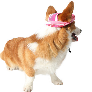 قبعة حيوانات أليفة جديدة للهالوين بتصميم كرتوني مخطط للصيف - قبعة كلاب قابلة للطي من البوليستر للكلاب الصغيرة/المتوسطة/الكبيرة - Product Image 4