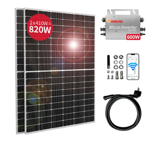 Système solaire photovoltaïque en verre de 800 W adapté pour balcon et maison, compatible avec les systèmes connectés au réseau - Product Image 1