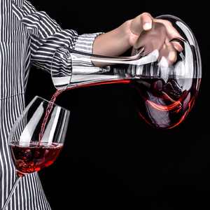 Hxglass Venta al por mayor 1.5L Unique Crystal Glass Decanter Jarra de vino tinto en regalo Clear Hand-blown Lliquor Decanter - Product Image 6