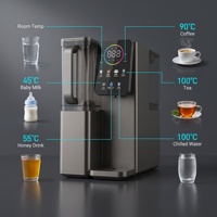 Distributeur d'eau RO de comptoir avec boîtier en plastique, chauffage rapide à film mince, distributeur intelligent d'eau chaude et froide pour la maison, le bureau et la voiture, OEM/ODM