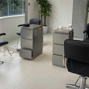 Zxm Barbershop <b>Tool</b> <b>Cabinet</b> Luxury Beauty Hair Saloon <b>Tools</b> Cart Golden Stainless Steel 3 Drawer Salon Trolley Hairdressing - Product Image 6