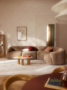Divano Angolare Modulare a L in Velluto Morbido di Lusso Moderno Ferly <span class=keywords><strong>per</strong></span> <span class=keywords><strong>Soggiorno</strong></span> e Salotto - Product Image 1