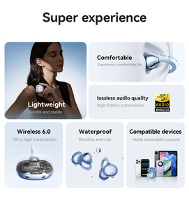 หูฟังไร้สายรุ่น Original M190 tws บลูทูธเวอร์ชั่น 6.0 หูฟังสเตอริโอไร้สายแบบทรูไวร์เลสสำหรับเล่นกีฬา พร้อมไมโครโฟน สำหรับ Windows และ Android - Product Image 3