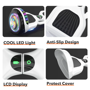 Hoverboard Elettrico Autobilanciante con Luce Fluorescente, Batteria al Litio 36V, Pneumatici da 6,5 Pollici e 10 Pollici, 4400m, per Bambini - Product Image 3